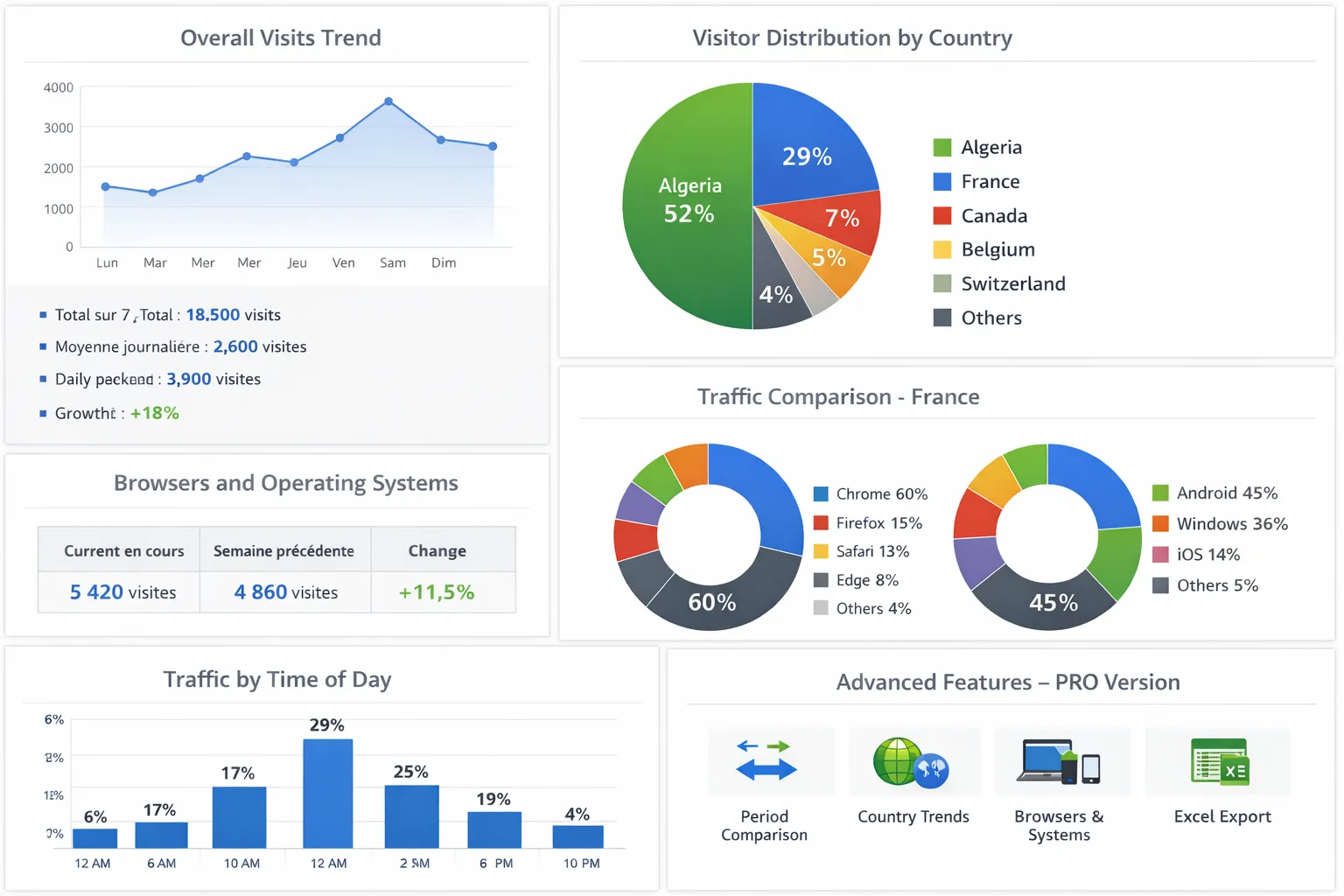 DZ Counter visitor statistics example
